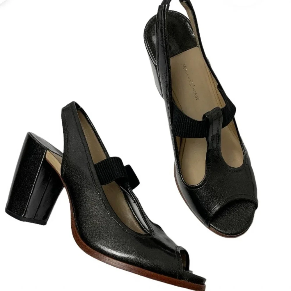 Modern Vintage Metallic Patent Leather Pumps
